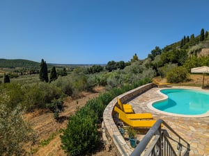 Piscina e vista Poggio al Coniglio