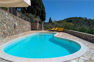 Piscina Poggio al Coniglio con vista sulle colline Toscane